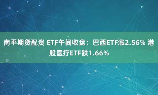 南平期货配资 ETF午间收盘：巴西ETF涨2.56% 港股医疗ETF跌1.66%